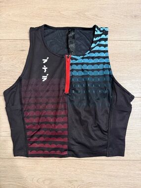 Bandit x ASICS NYC Marathon 2024 Race Crop Tank with Red Zipper